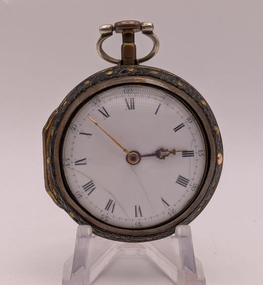 Antique Shagreen Verge Pocket Watch by Thomas Carpenter 18th Century