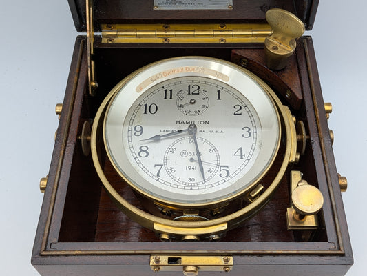 Hamilton Model 21 Marine Chronometer WWII-Period